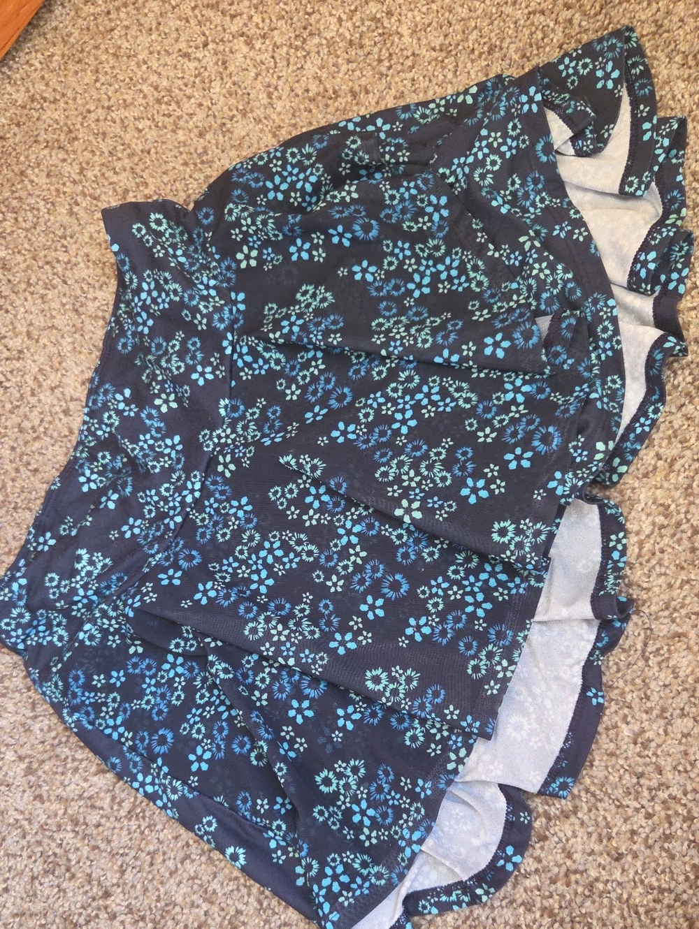 all in motion Black Skirt with Blue Floral Pattern